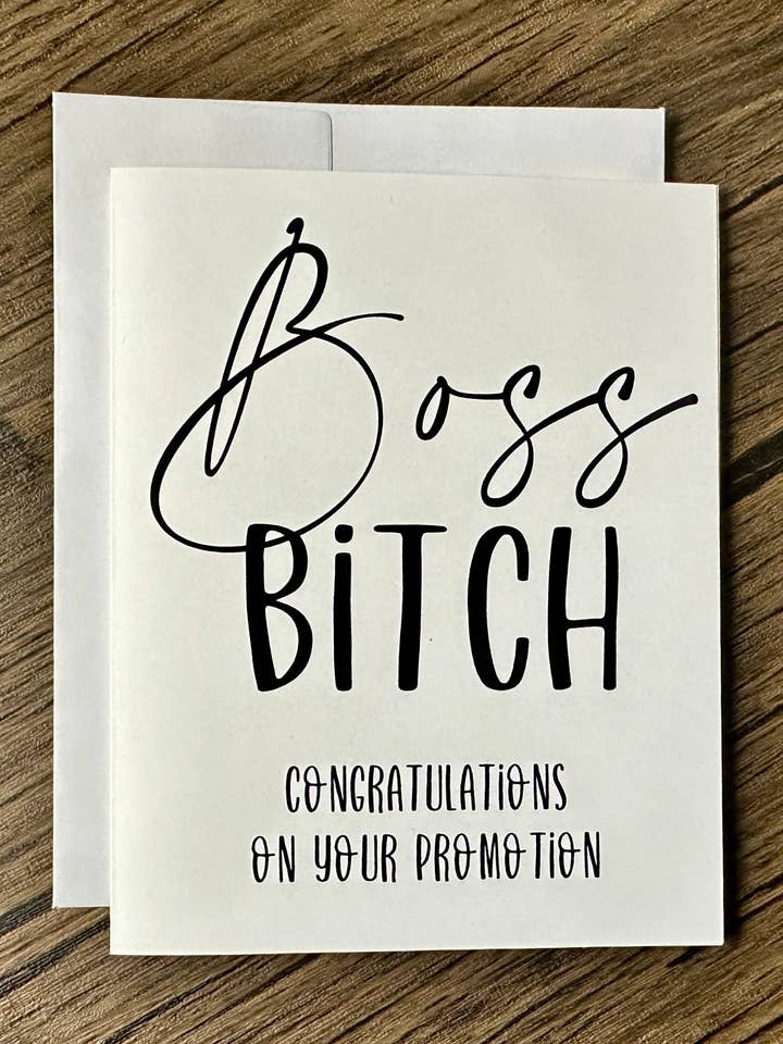 BOSS BITCH CARD| JOB PROMOTION| LEVEL UP| JOB WELL DONE for wholesale by The Haus of Holly