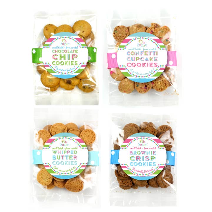 Oh, Sugar! - Wholesale Cookie - Cookie Bags - Everyday Mixed Flavor Bags - Small - 42 Bags