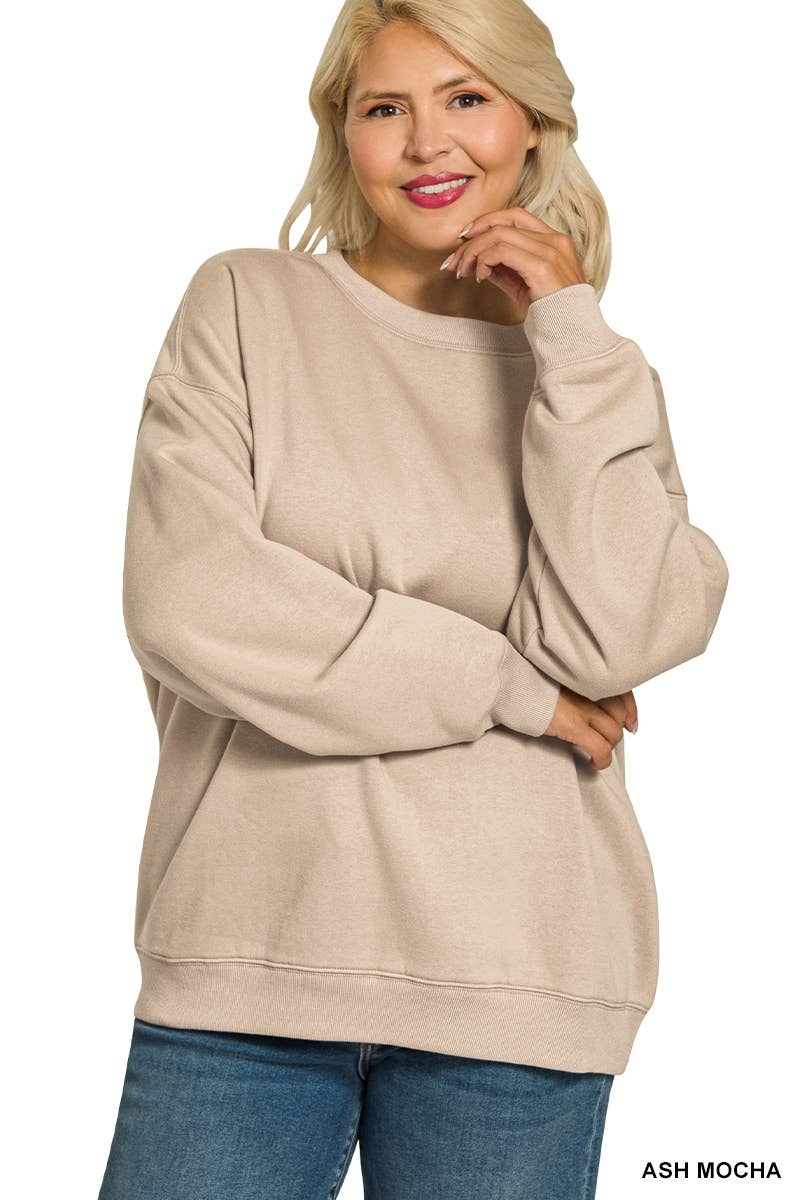 42POPS - Vendita all'ingrosso Felpa - Donna - Felpe girocollo in pile Plus20