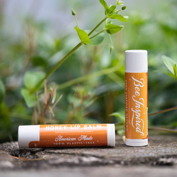 Bee Inspired - Wholesale Lip Balm - Plastic-Free Organic Honey Lip Balm | Hydrate + Smooth Lips
