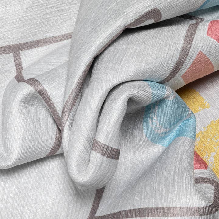 Well Woven - Wholesale Area Rug - Kids & Baby - Hopscotch Modern Multi Grey Kids Flat-Weave Rug