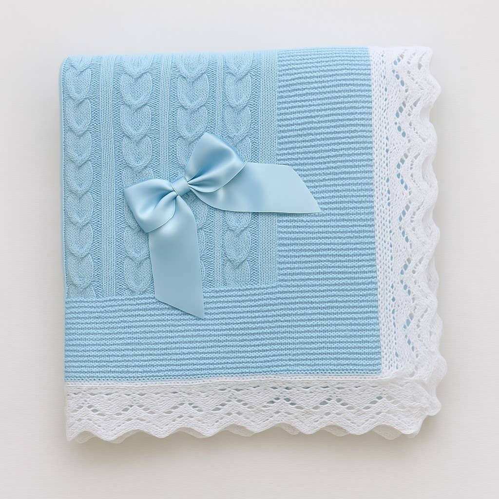 Cotton Socks - Wholesale Bedding Blanket - Kids & Baby - 1010 Blanket with lace 110x110 cm2