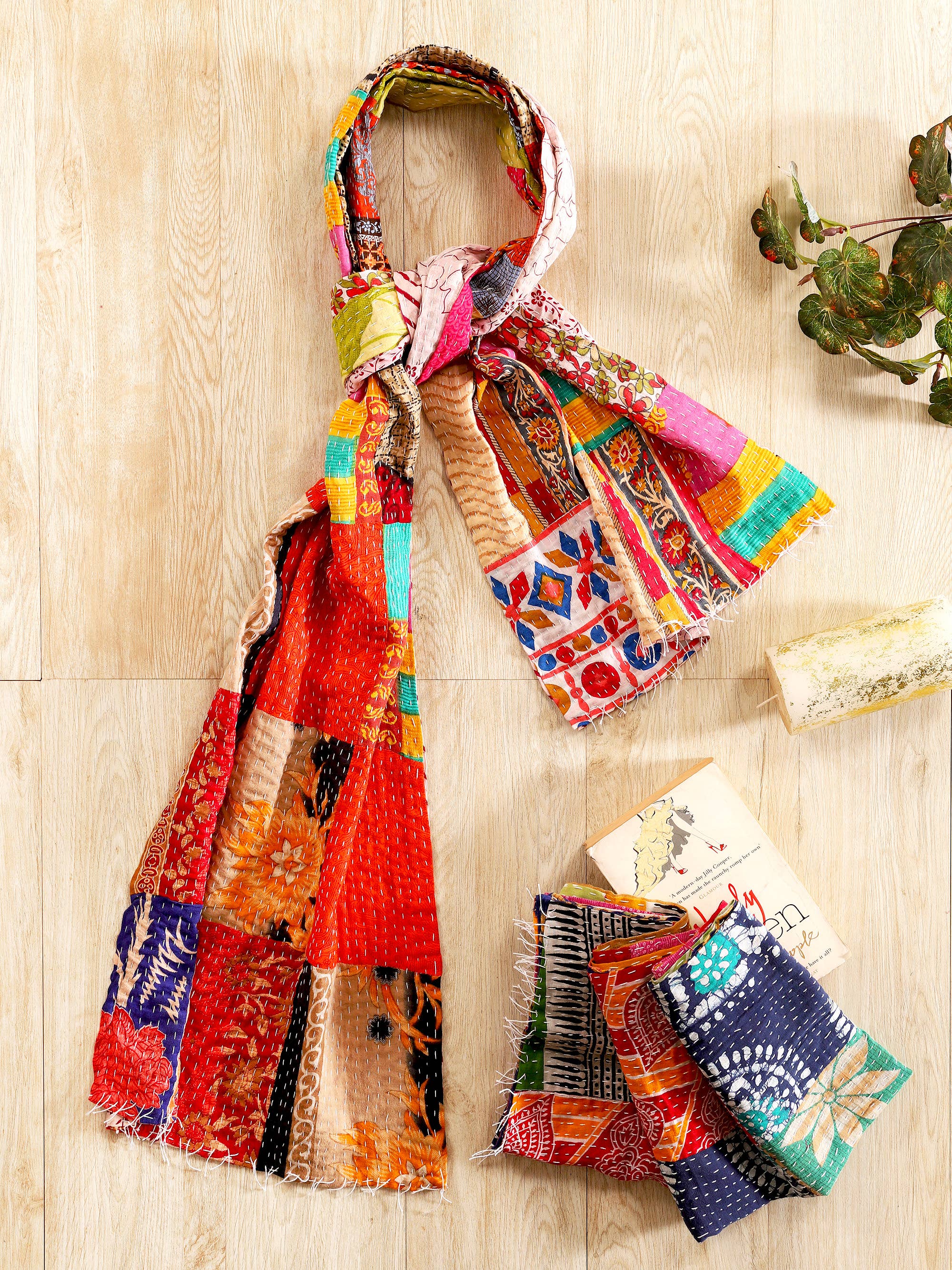 Sevya Handmade - Vente Écharpe – femme - Écharpes Patchwork Kantha6