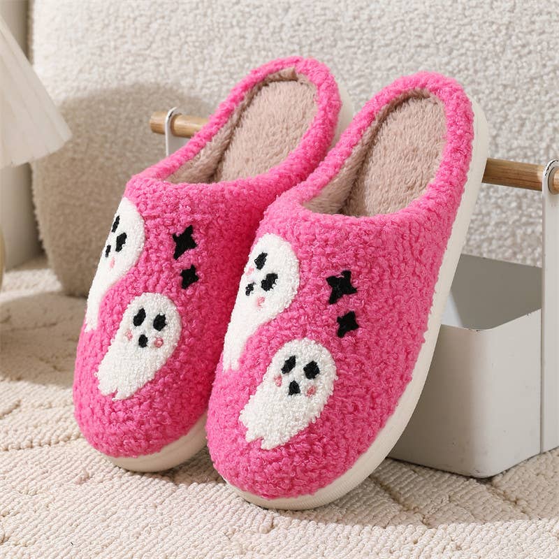 Comely Fashion – wholesale Slippers – Women's – Cute Ghost Plush Halloween Home Slippers  6