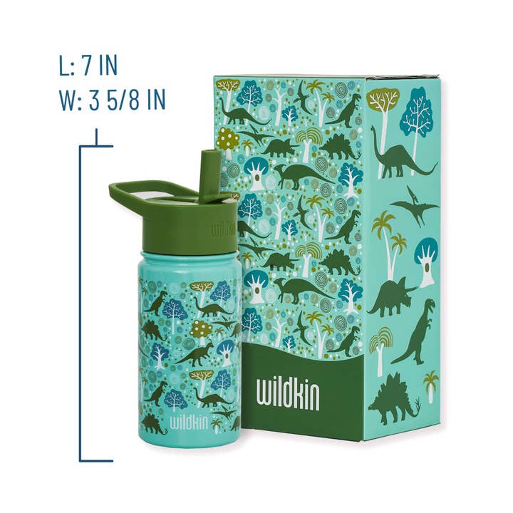 Wildkin - Wholesale Water Bottle - Dinomite Dinosaurs 14 oz Steel Bottle3