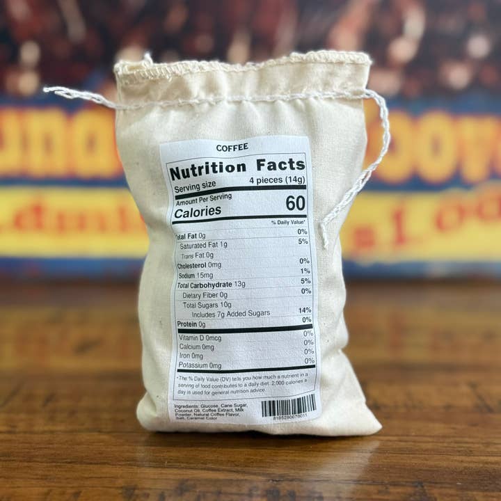 Richloam General Store - Wholesale Hard Candy - Coffee Candy with Decorative Cloth Bag (4 oz.)2