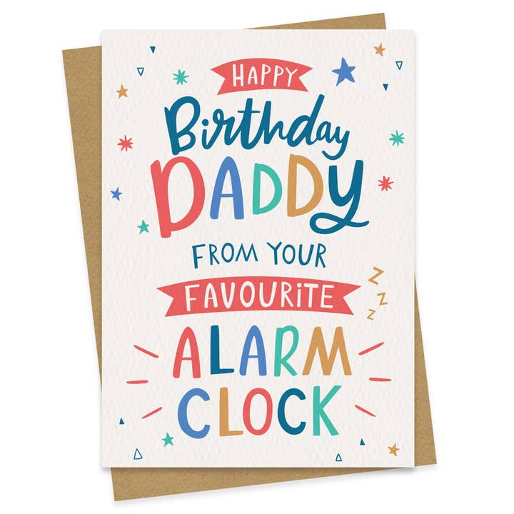 Carte d'anniversaire de réveil préféré de papa pour la vente par Dotty Black