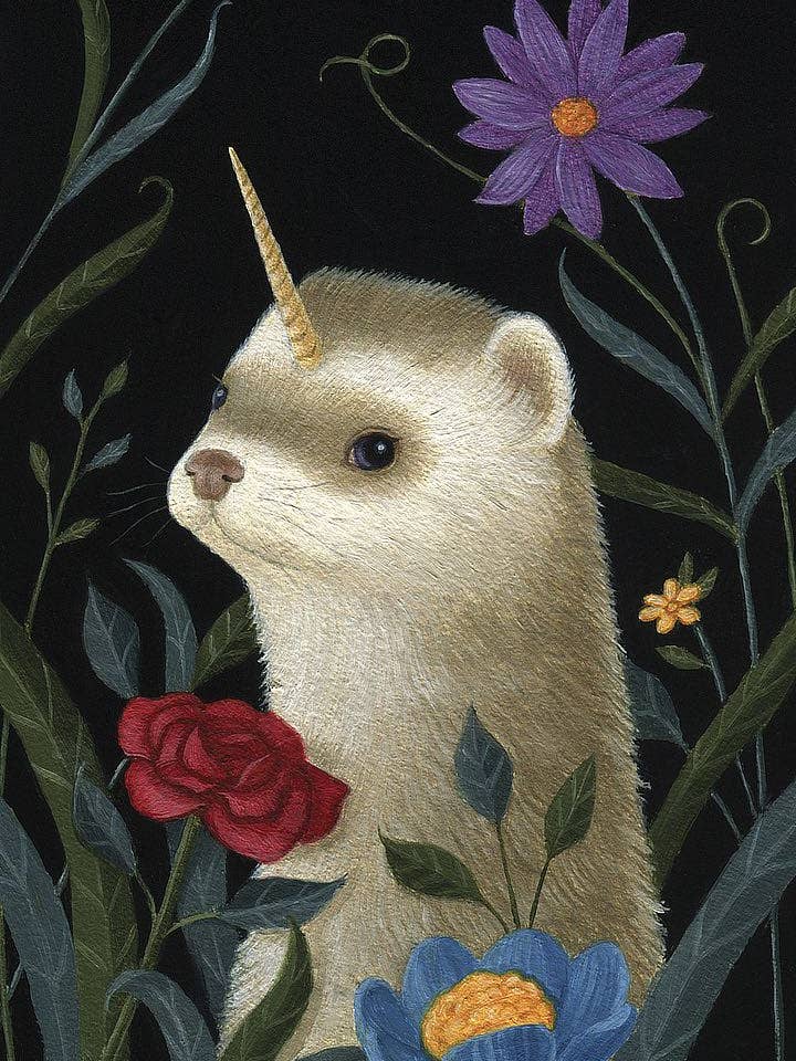 „Petey the Ferricorn“ - Wandbild auf Leinwand für den Großhandel von Image Conscious, LLC