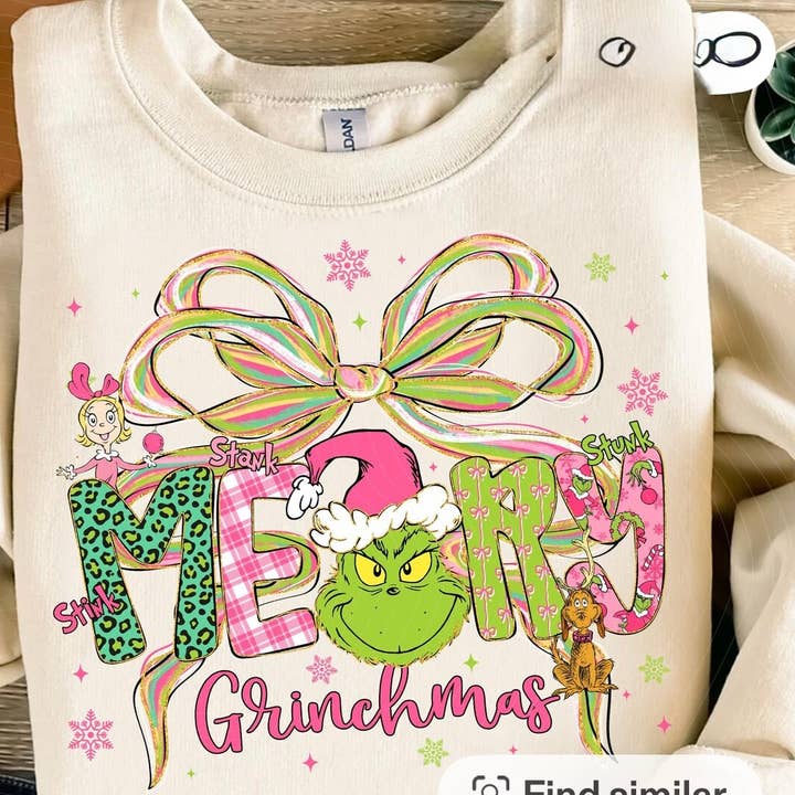 Merry Grinchmas Sweatshirt, Grinch Sweatshirt, Christmas for wholesale by LakeDazes