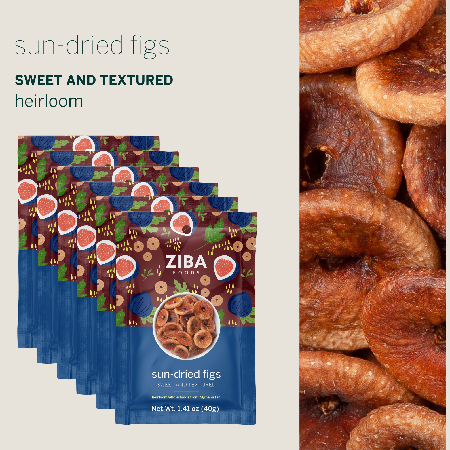 Ziba Foods - Wholesale Dried/Dehydrated Fruit - Ziba Sun-Dried Figs, 40g4