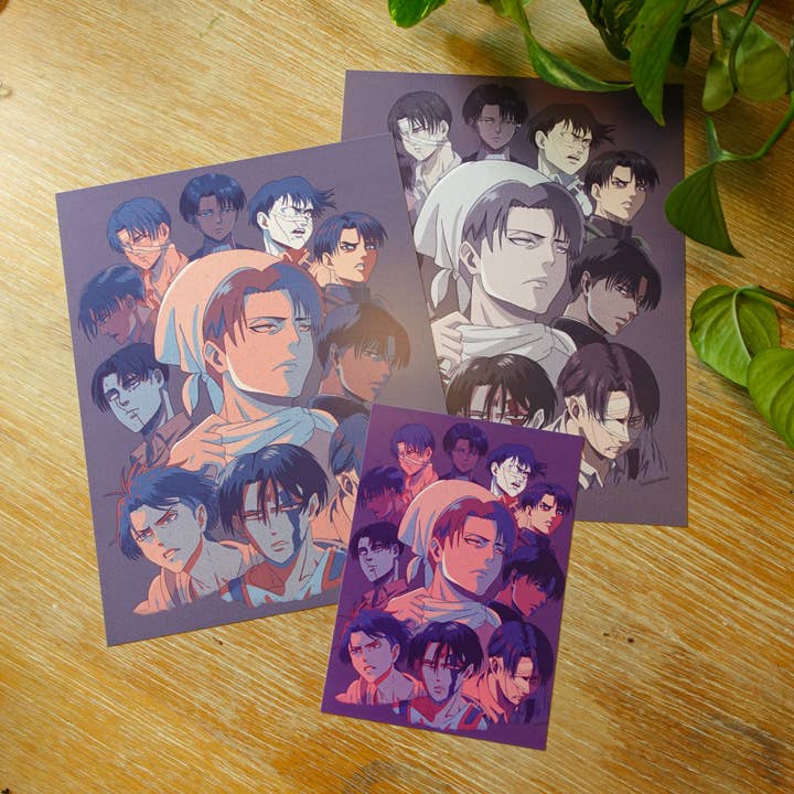 Impresión de Arte Inspirada en Levi Ackerman (Anime Ataque a los Titanes) para venta al por mayor de Two Cats Creatives