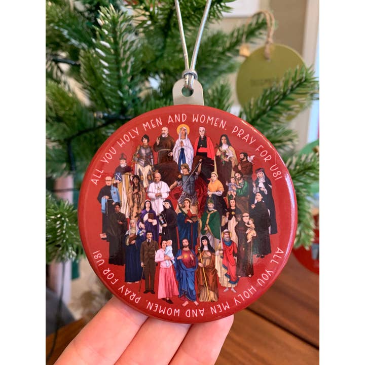 Meyer Market Designs - Wholesale Ornament - Catholic Saints Christmas Ornament 2. Baptism Gift. Mary, St. Michael Ornament. Catholic Christmas Gift. First Communion Gift. Pray for Us3