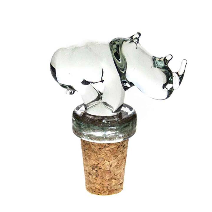 Mini Rhino Wine Stopper for wholesale by Maisie Grace Designs