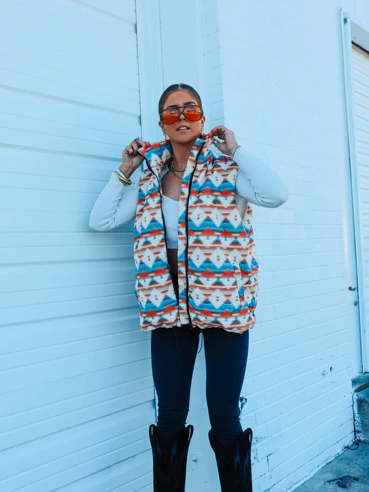 The Front Porch Label - Wholesale Outerwear Vest - Women's - Aztec Vest2