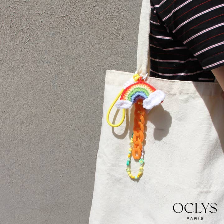 Rainbow handle lanyard keychain hook Dany for wholesale by Oclys