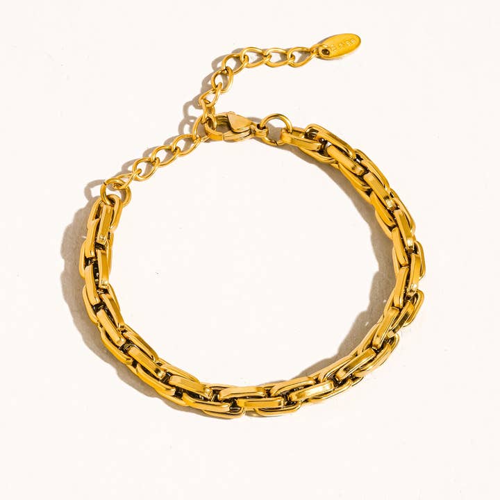 Oro Amarillo Pulsera de Cadena Fina de Oro 18K Kolt Antideslustre de venta al por mayor en Faire1