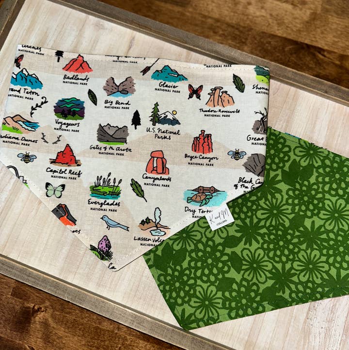 K and M Collars - Wholesale Pet Bandana - Dog - National Parks Reversible Dog Bandana, Great Outdoors0