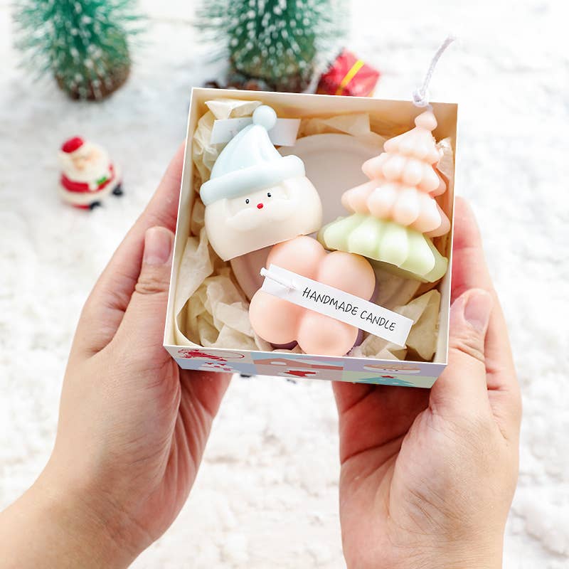 Candles Meta - Wholesale Novelty Candle - Christmas Eve Macaron Color Aromatherapy Candle Gift Set6