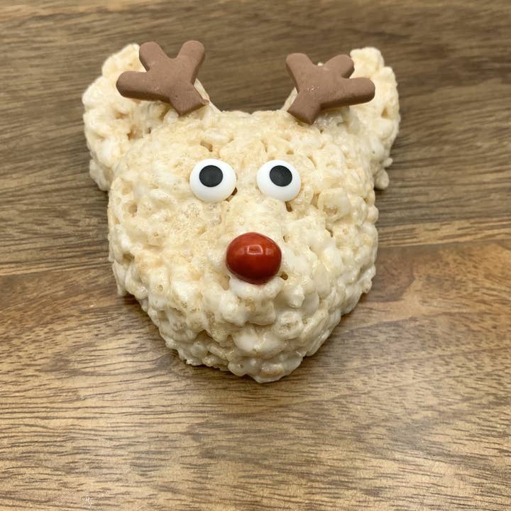 Creative Crispies Co. - Wholesale Biscuit - Christmas Reindeer Rice Crispie Treats - Case of 122