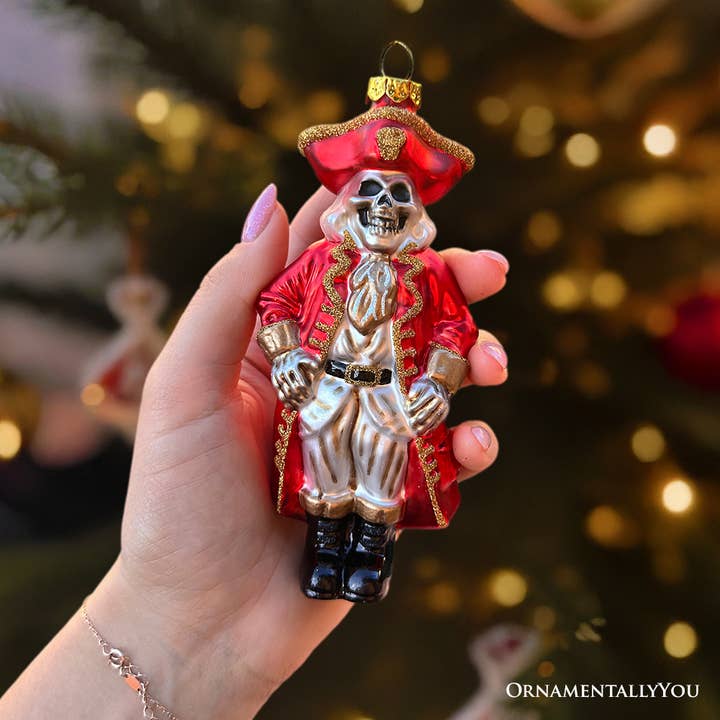 OrnamentallyYou – Großhandel Verzierung – Gruselige Piraten der Hohen See Glasornament, Creepy Hallow