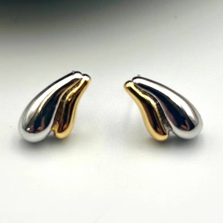 Boucles d'oreilles gouttes en or et argent pour la vente par Sixton London