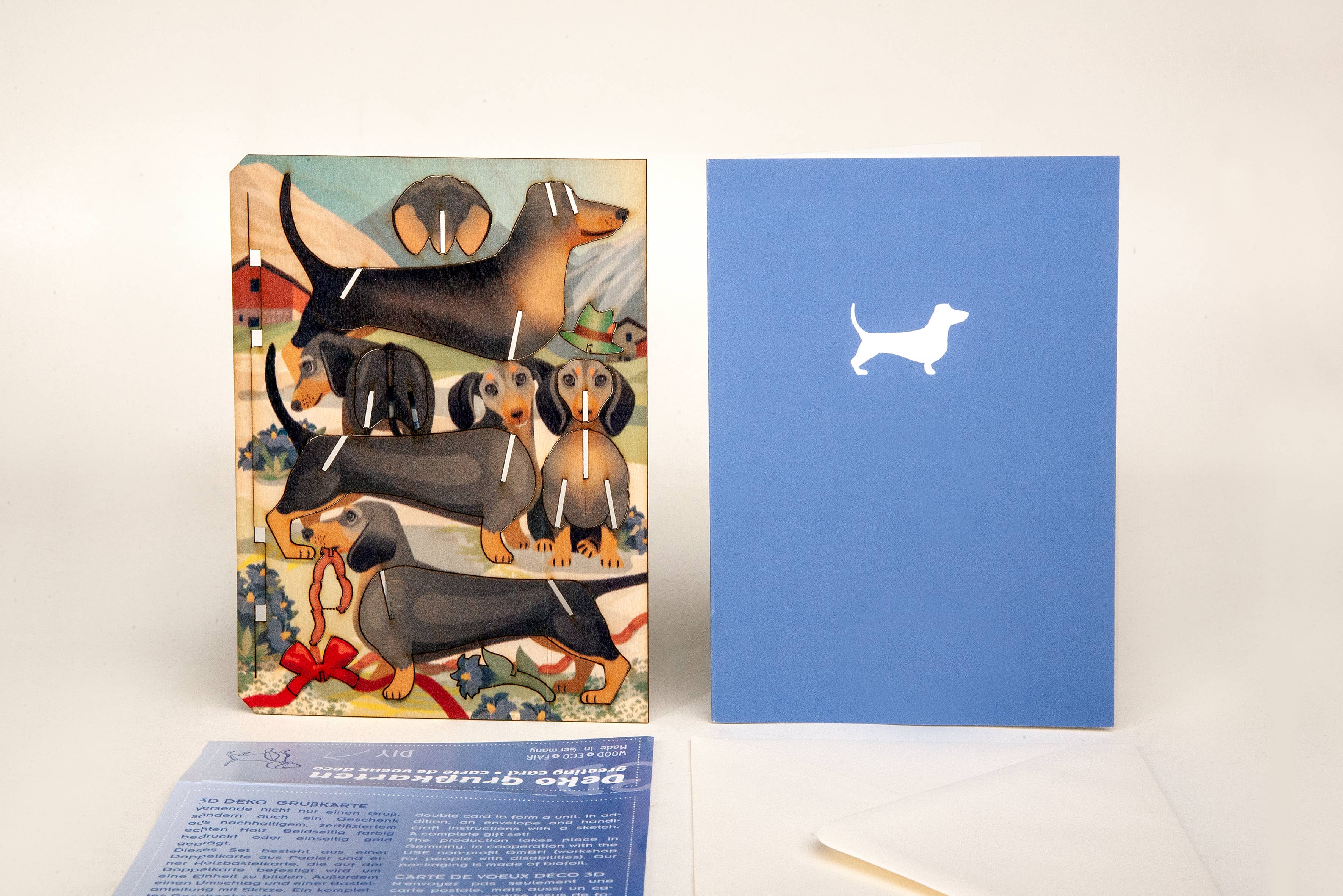 Formes Berlin GbR - Wholesale DIY Craft Kit - Dachshund 3D decorative craft card (copy)1