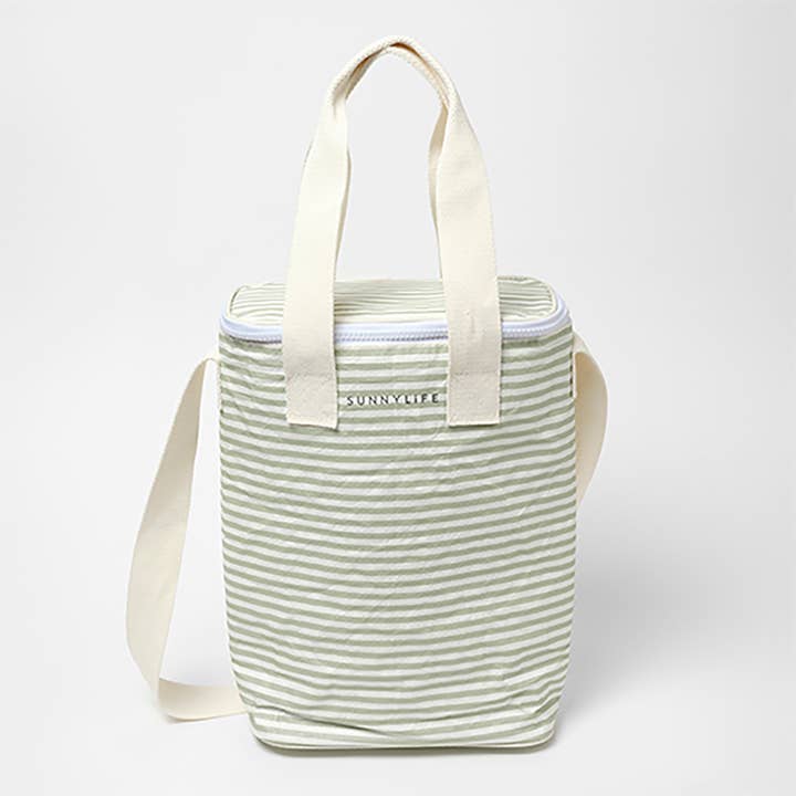 Sunnylife - Wholesale Cooler/Cooler Bag - Light Cooler Drinks Bag La Palma Sage Stripe