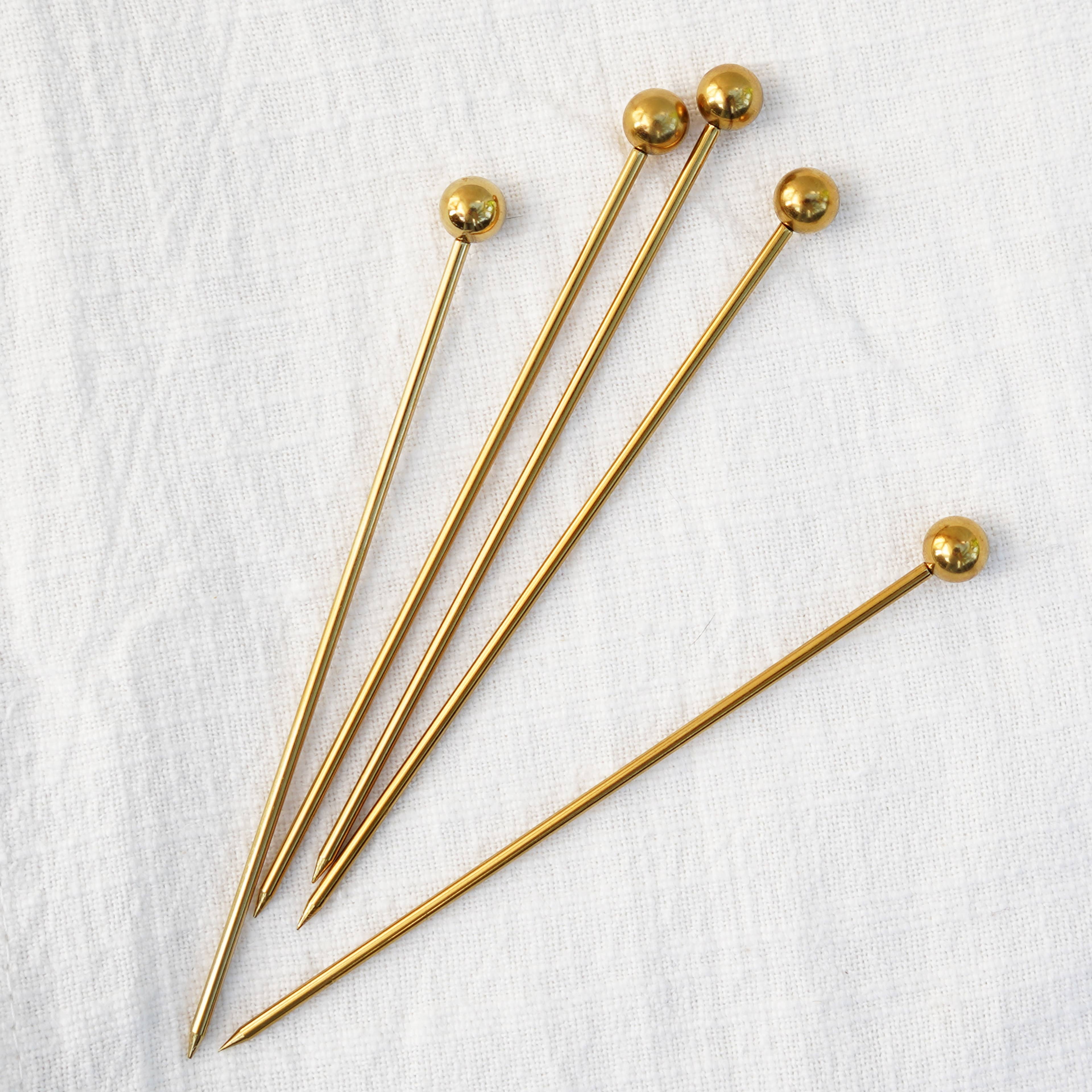 A Bar Above - Wholesale Cocktail Pick - Cocktail Picks for Garnishes, Gold (12 Piece, Short)3