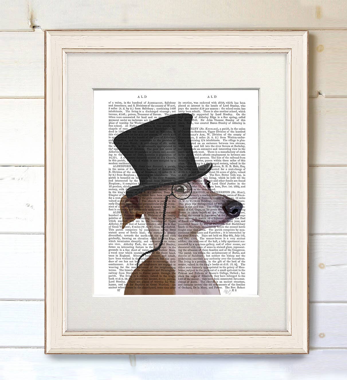 FabFunky Ltd - Wholesale Art Print - Greyhound Formal Hound and Hat, Dog Book Print / Art Print1