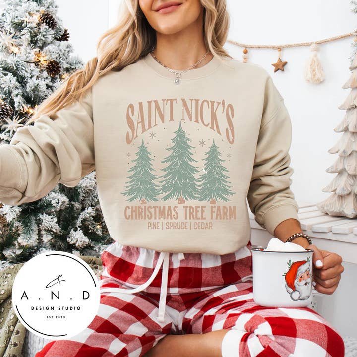 Saint Nick's Christmas Tree Farm for wholesale by A.N.D Design Studio