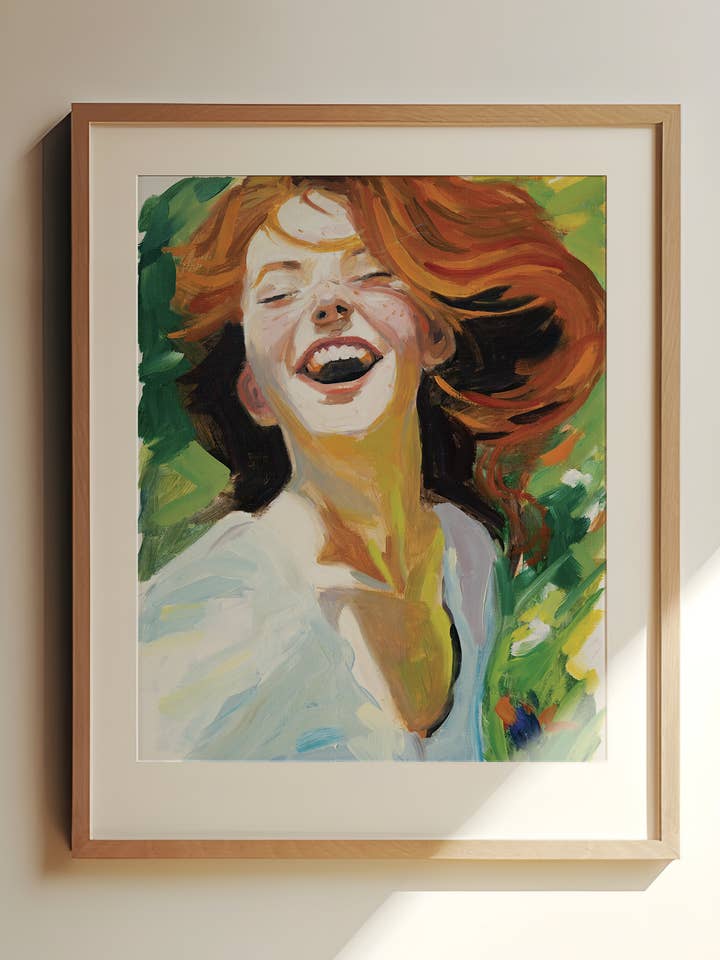 Anne Original Oliekunsttryk på højkvalitets linnedpapir for engroshandel hos Carrington Moore Studio