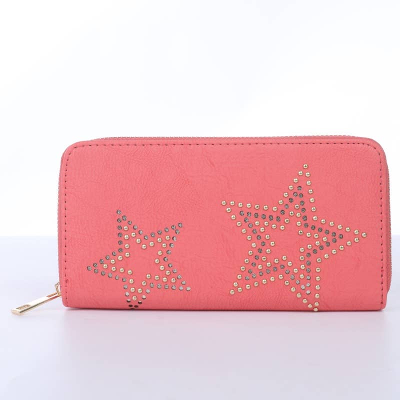 VIA FIORE – wholesale Wallet – Women's – STUDDED STARS WALLET0