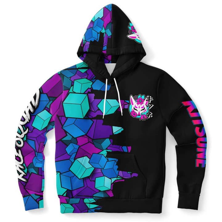 Kitsune Cube Premium Hoodie voor wholesale door Kitsune Race Squad