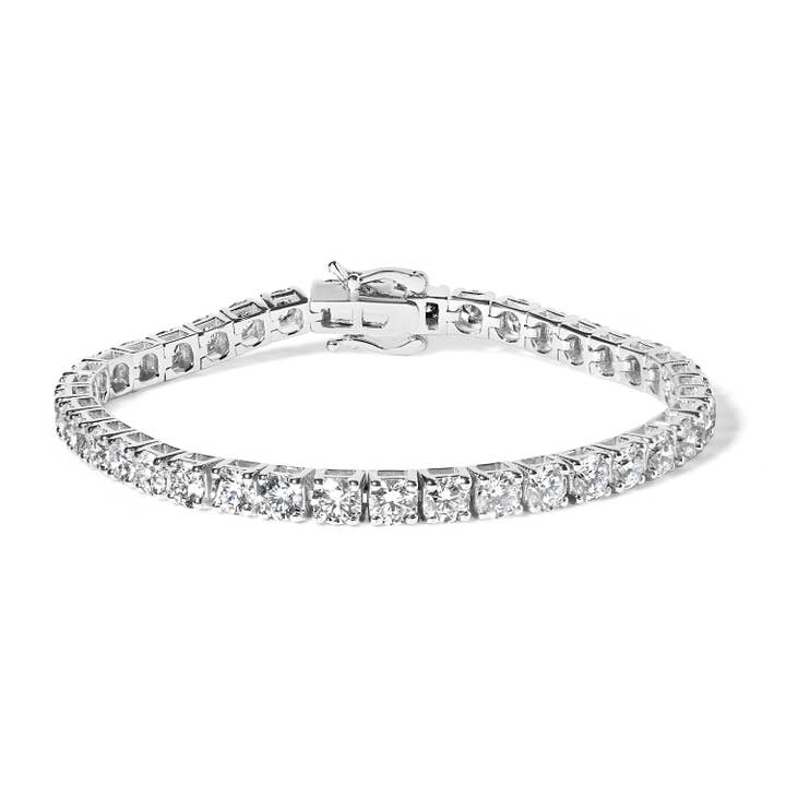 14K Gold 12.0 Cttw Lab Grown Round Diamond Tennis Bracelet for wholesale by Infinite Jewels