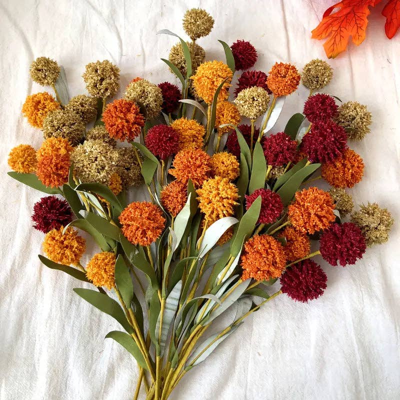 Huis Van Merken – wholesale Konstgjorda blommor – Konstgjorda hortensiablommor - Höstdekoration, DIY-hantverk (5-pack)1