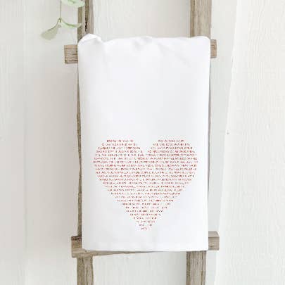 Heart Verses - Cotton Tea Towel for wholesale by Indigo Tangerine