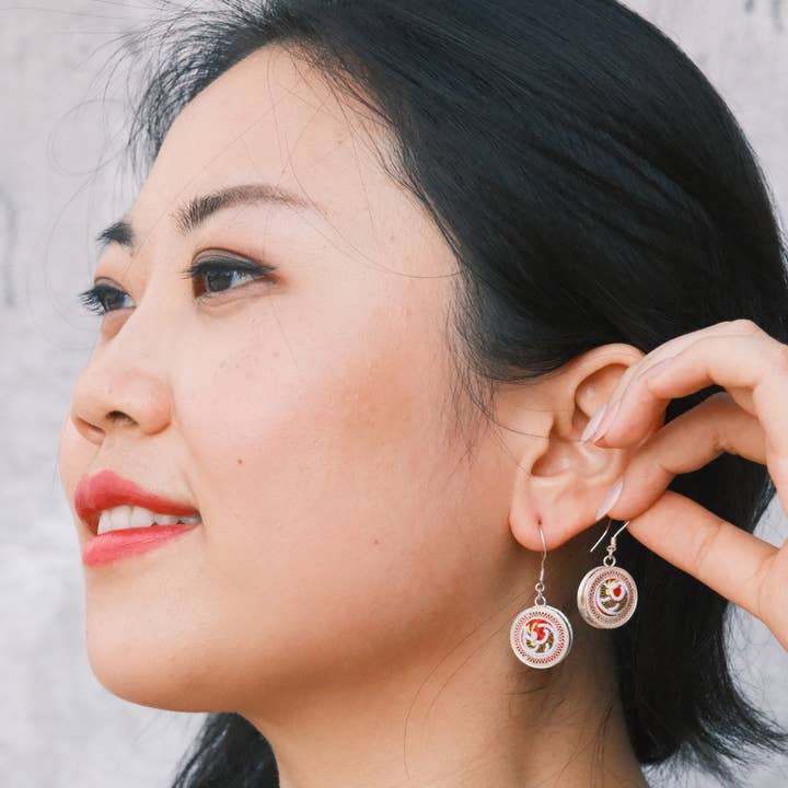 EBNIX Fine Jewelry - Wholesale Dangle Earrings - Miao Embroidery & Filigree Earrings1