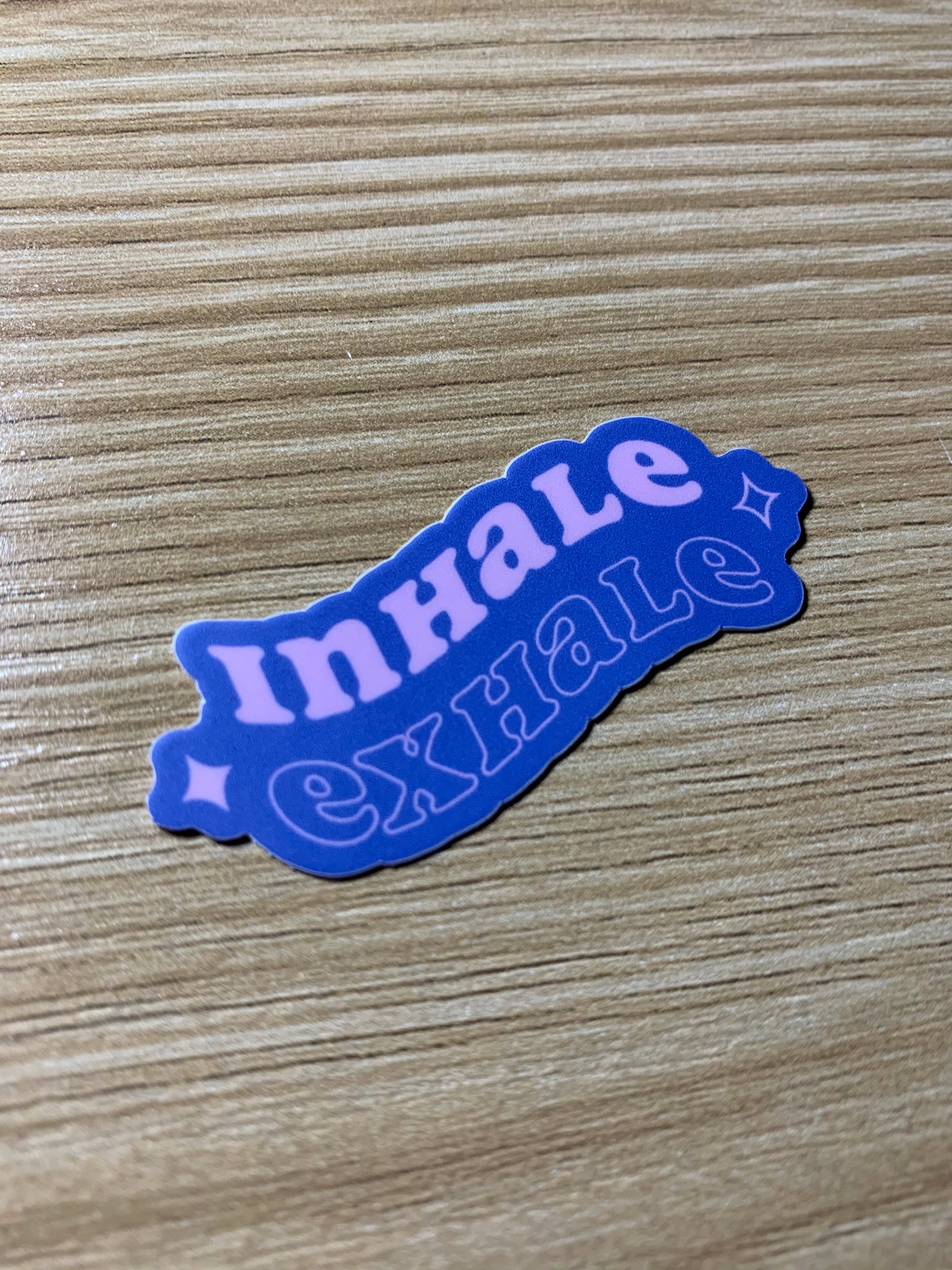 Christina iDesigns - Wholesale Sticker - Inhale exhale sticker / mental health / spiritual / wellness4