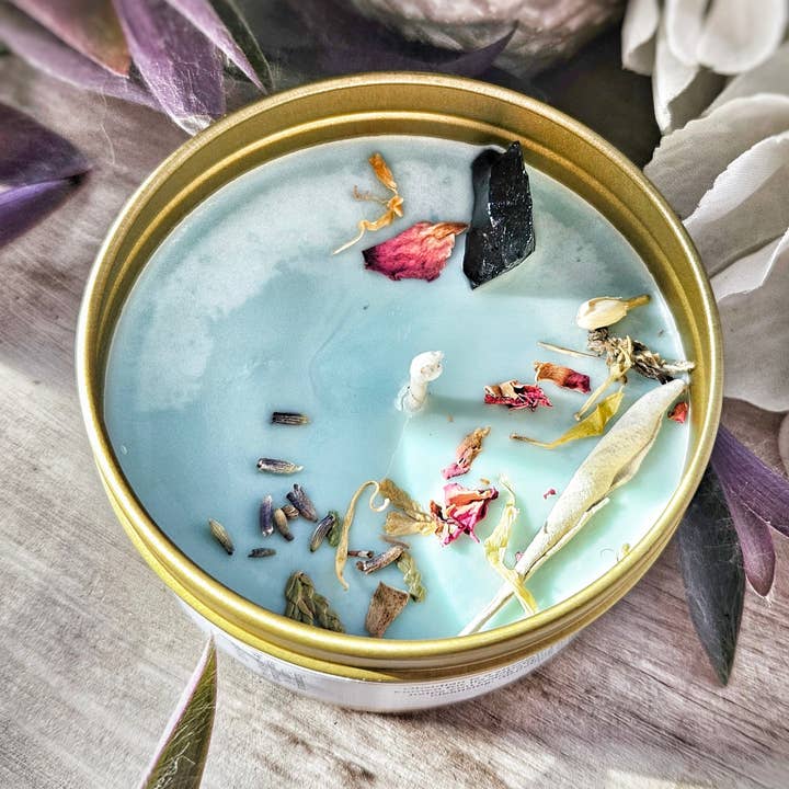 Bougie Parfumée Smudge ~ Sauge, Vétiver, Lavande & Agrumes pour la vente par Heart of Gold Apothecary