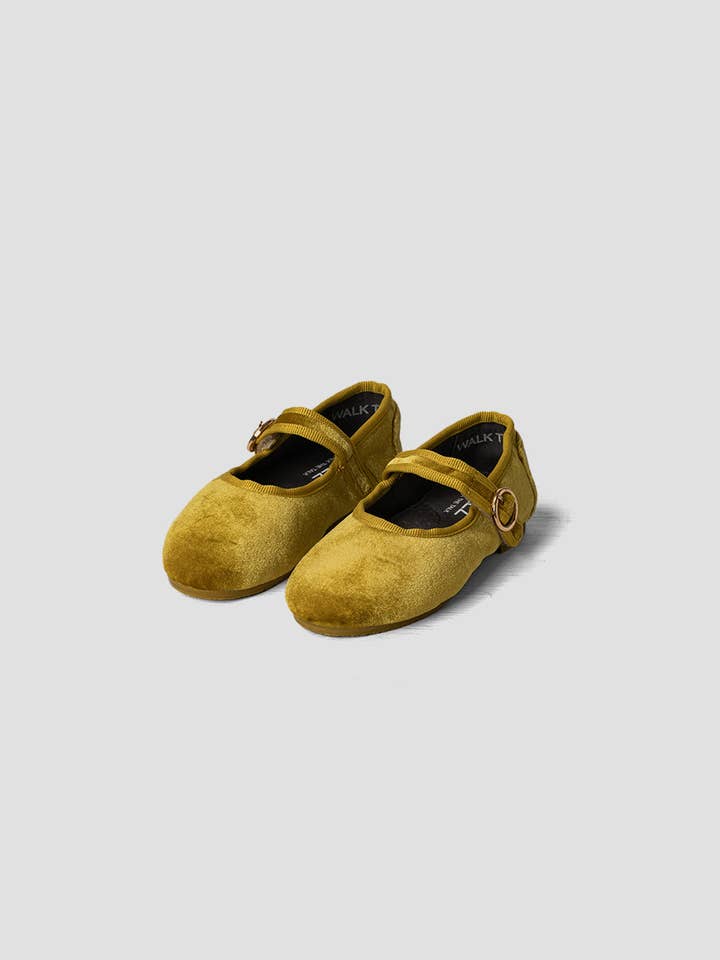 Paez - Wholesale Flats/Loafers - Kids - MINI MARY JANE VELVET ROYAL OIL - KIDS1
