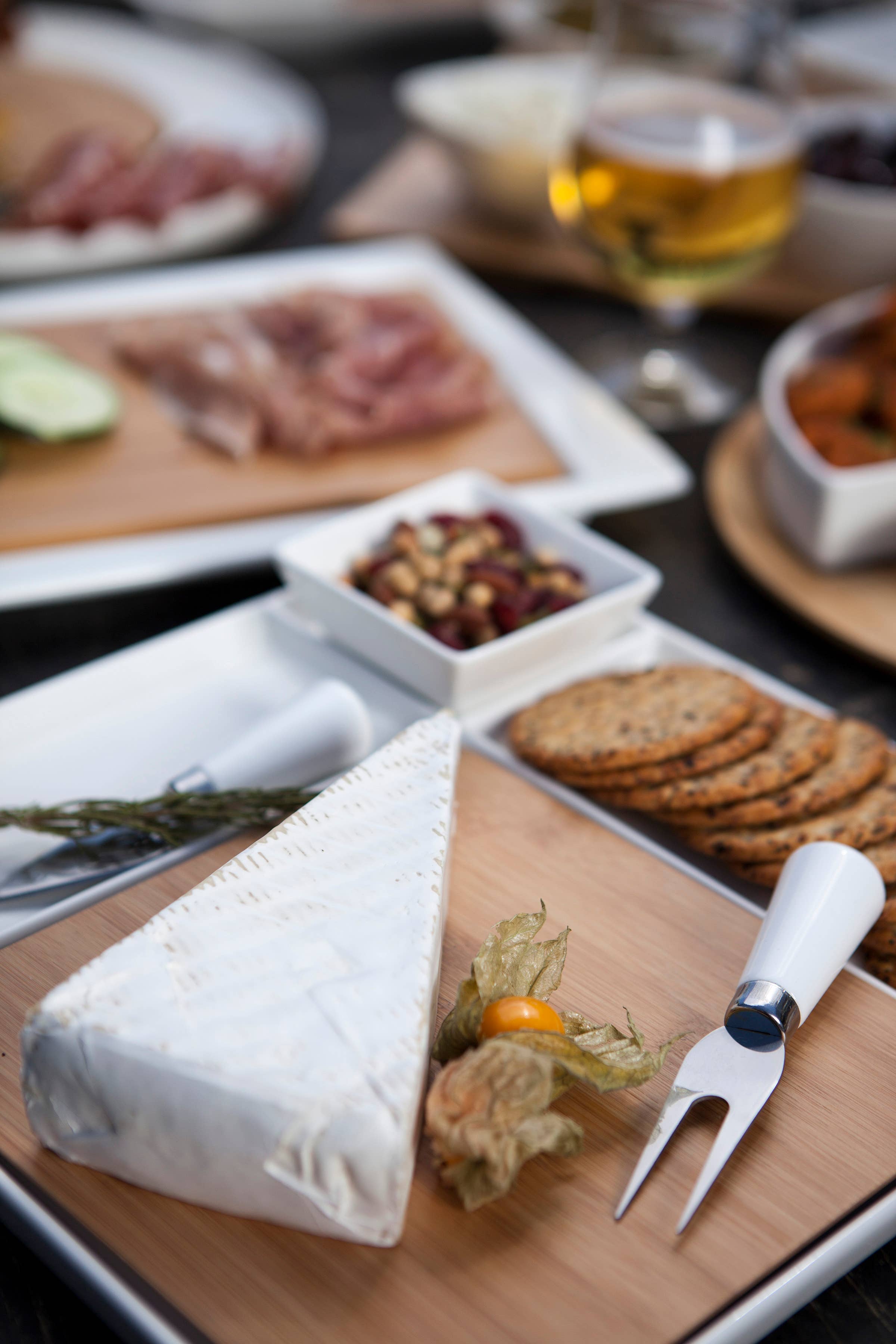 Bamboo White Porcelain Peninsula Cutting Board & Serving Tray - Core for wholesale on Faire1