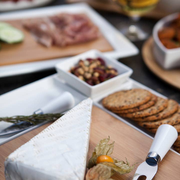 Bamboo White Porcelain Peninsula Cutting Board & Serving Tray - Core for wholesale on Faire1