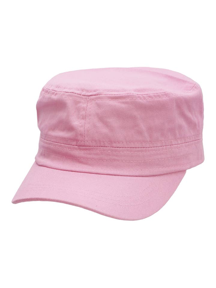 Blank Twill Cotton Unstructured Velcro Back Cadet Cap for wholesale by Cap Zone