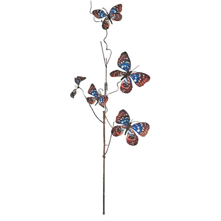 Screen Printed Butterfly Spray with Wired Stems - 3 options for wholesale by Will's Company