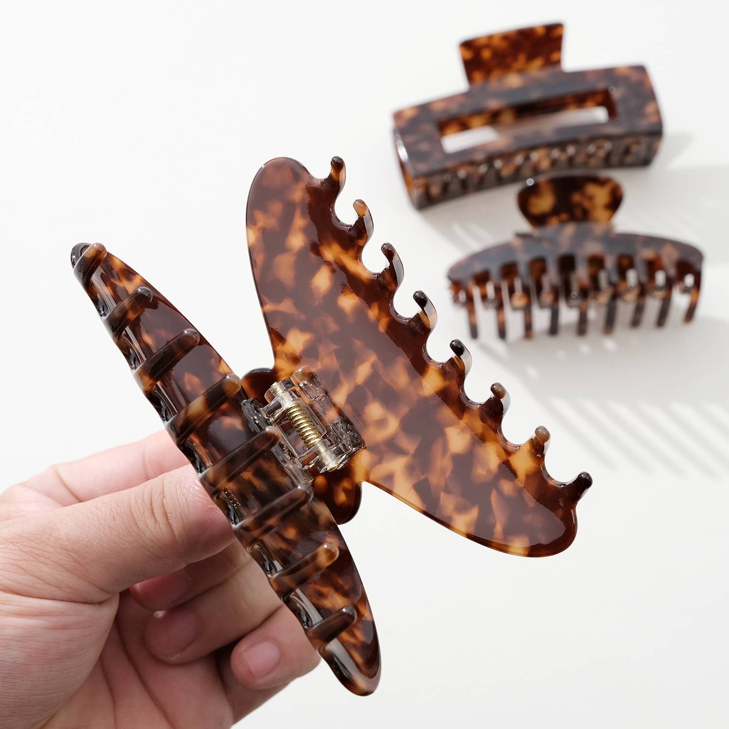 Deep Tortoise Large - Assorted Claw Clips  for wholesale on Faire8