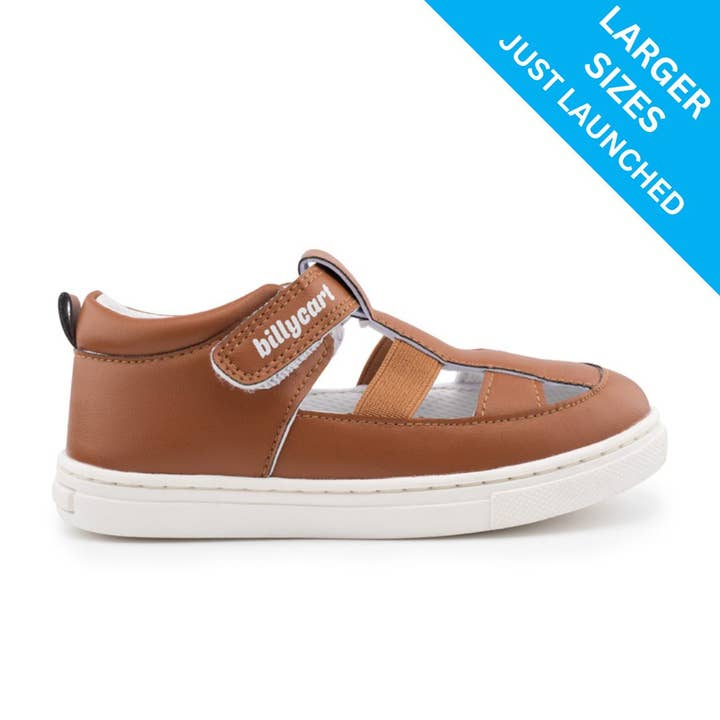 LENNIE tan unisex toddler sandals for wholesale by Billycart Kids