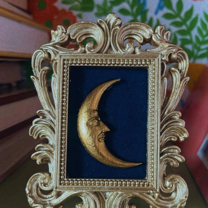 Kaleigh Day Art - Wholesale Wall Sign - Whimsigoth Celestial Crescent Moon Frame Wall Hanging 2