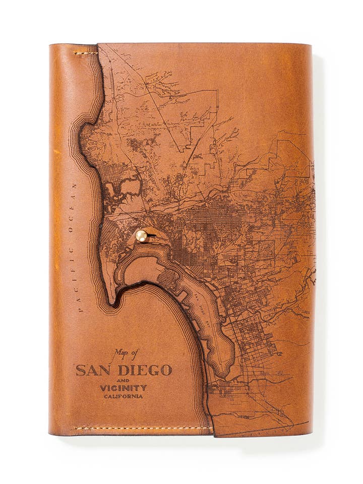 San Diego Map Journal for wholesale by Tactile Craftworks
