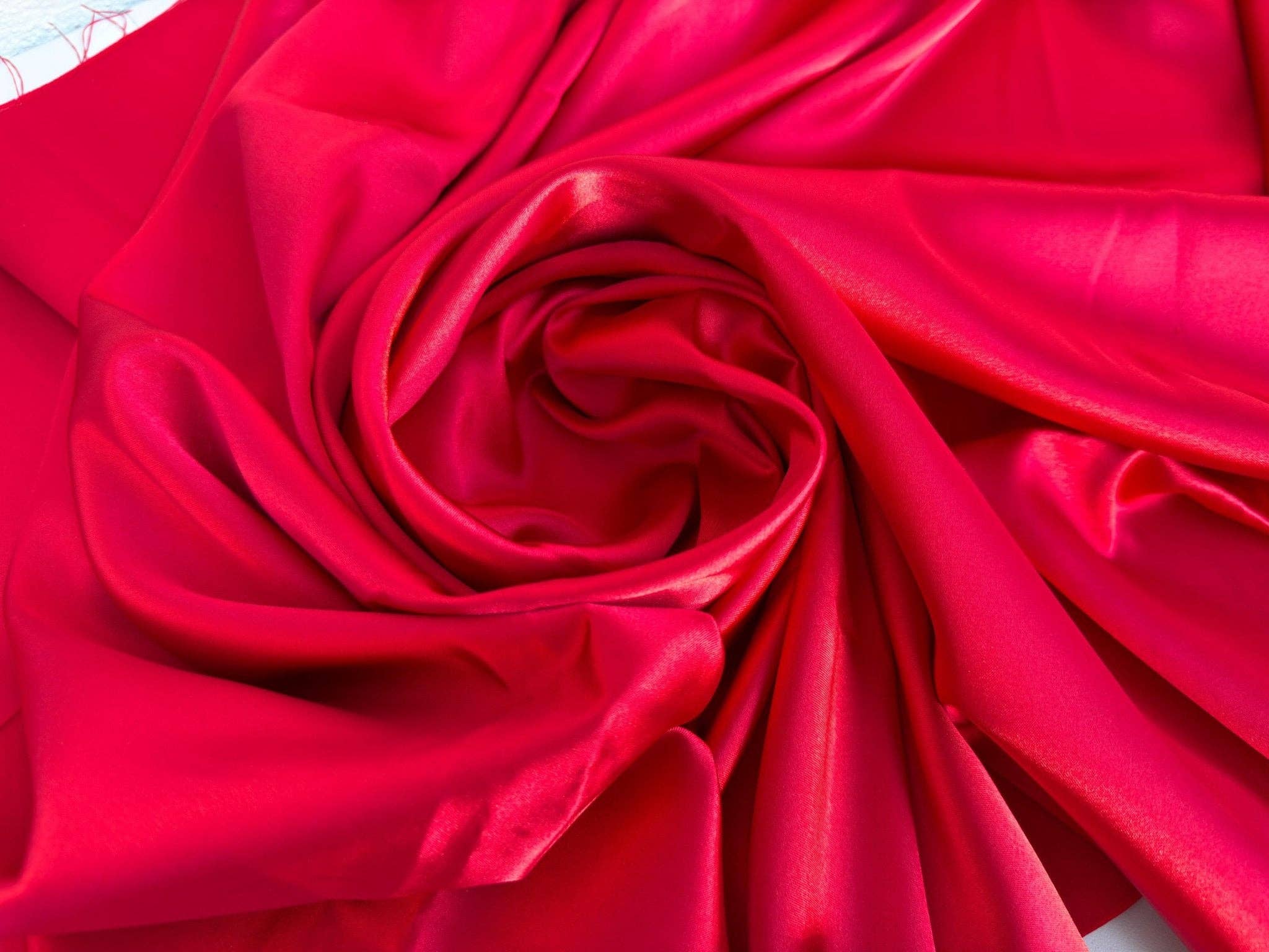 GalaTextile - Wholesale Fabric - Red Satin Stretch Charmuse, Silk Charmuse Fabric, Stretch Satin Fabric,Red Luxury Silk Satin Charmuse,Light Weight Sold By The Yard 583