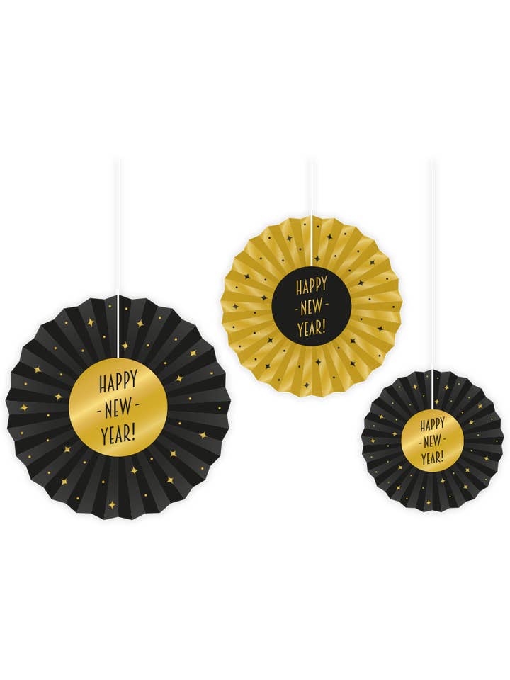 Stijlvolle papieren waaier - Happy new year voor wholesale door PD Party